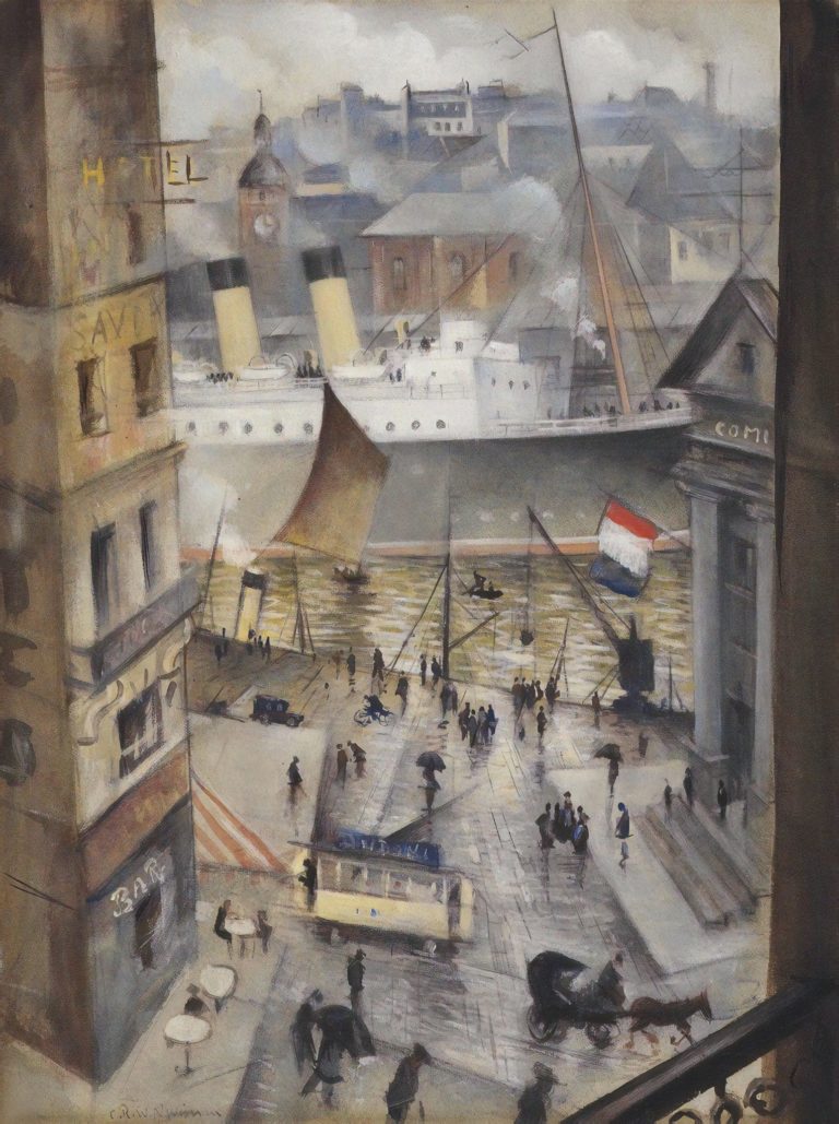 Une fenêtre à Boulogne, Christopher Nevinson (1925)