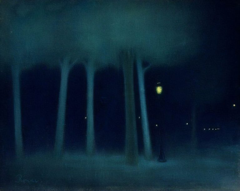 Un parc la nuit, József Rippl-Rónai (1893)