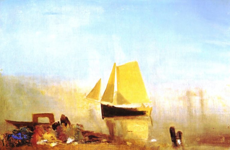 Un voilier à Rouen, William Turner (1828)