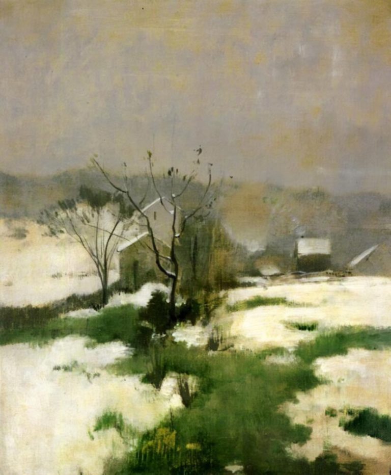 Un hiver précoce, John Henry Twachtman (1882)
