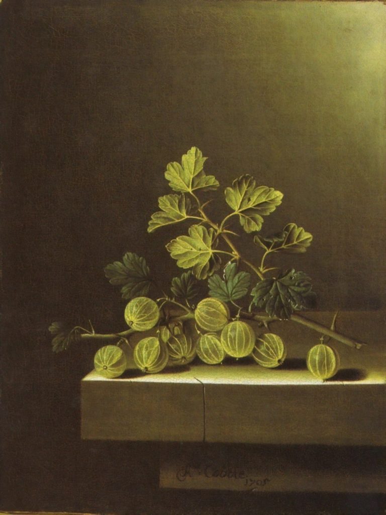 Branche de groseilles, Adriaen Coorte (1705)