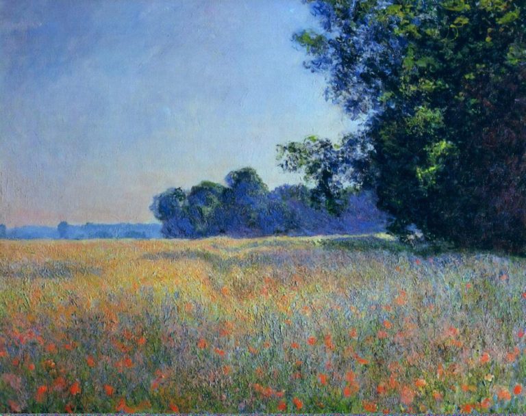Champ d'avoine et de coquelicots, Giverny, Claude Monet (1890)