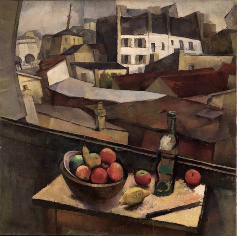 Couteau et fruits devant la fenêtre, Diego Rivera (1917)