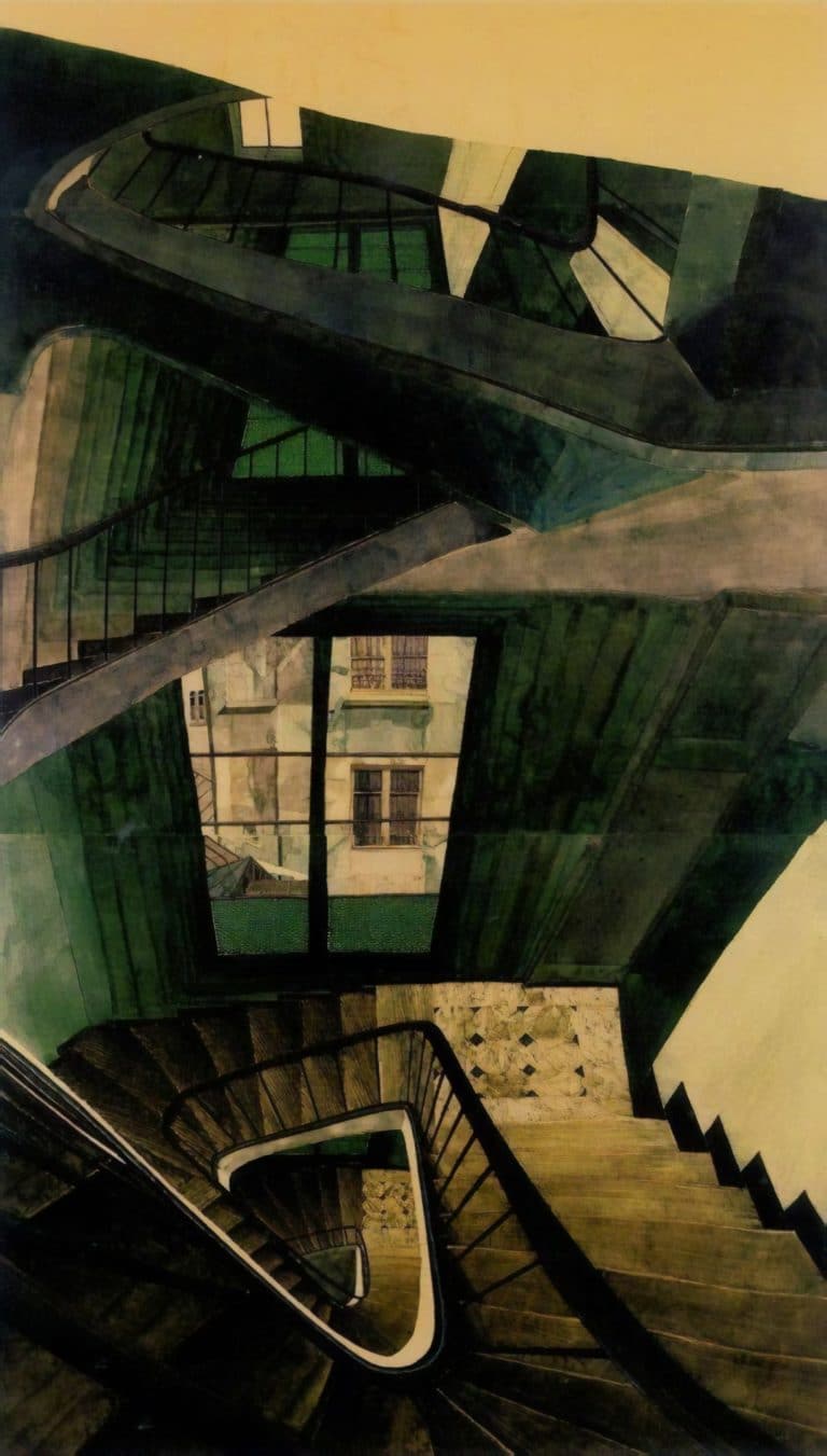 Escalier, 54, rue de Seine, Sam Szafran (1960)