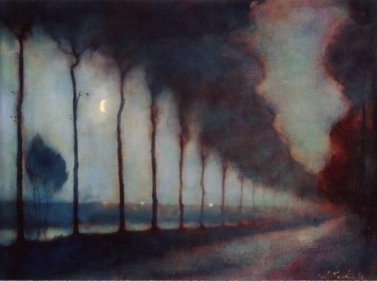 Paysage du soir avec la lune, Jan Mankes (1912)