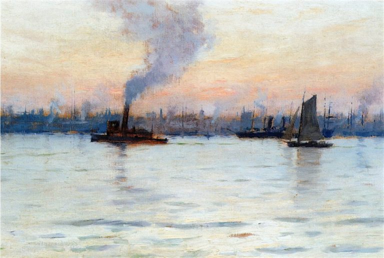 Soir sur l'Hudson, Charles Warren Eaton (1886)