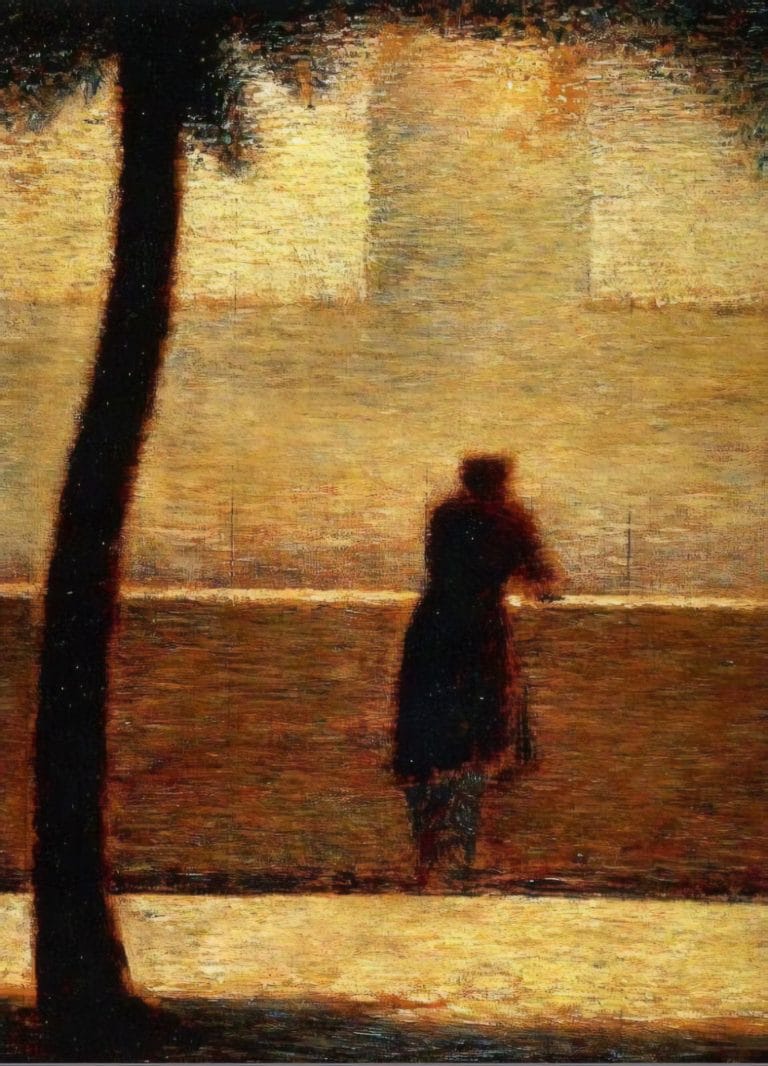 Homme sur le parapet, Georges Seurat (1881)