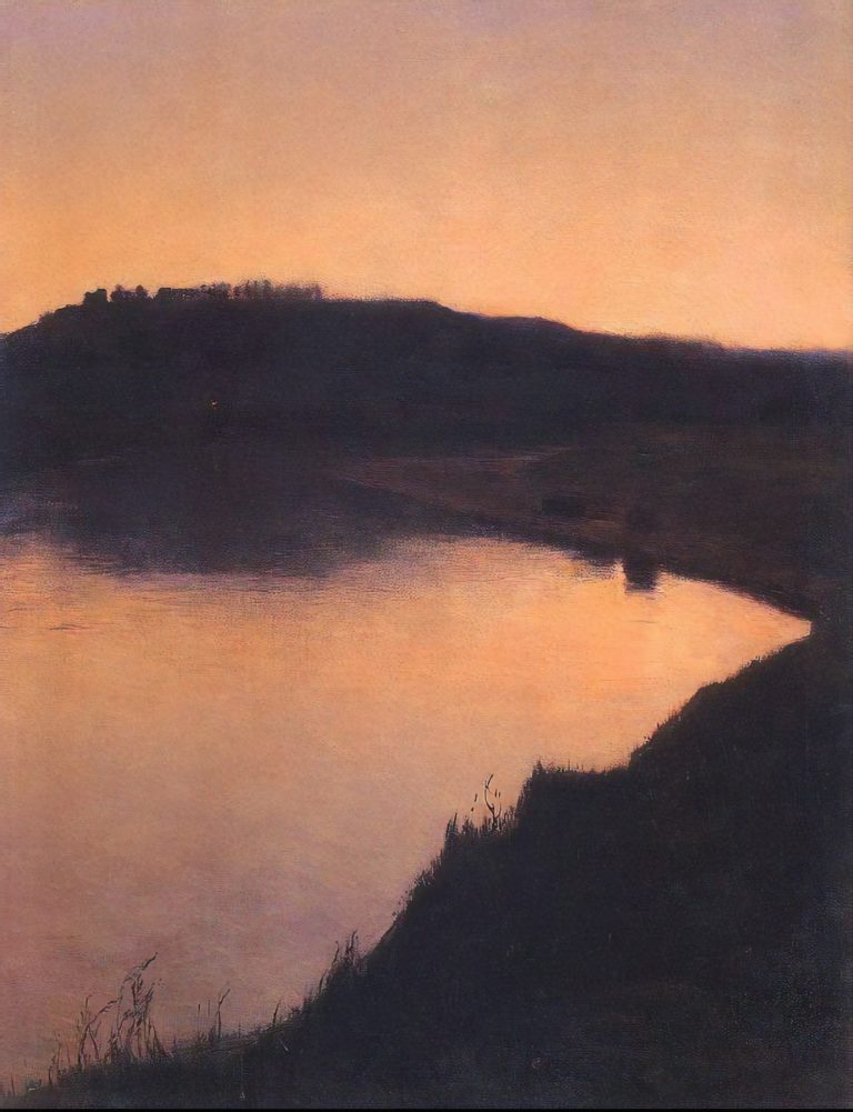 Lac au coucher du soleil, Aleksander Gierymski (1891)