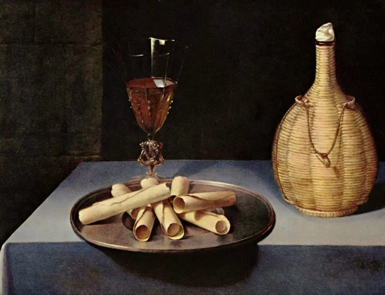 Le dessert de gaufrettes, Lubin Baugin (1630)