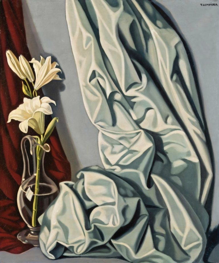 Nature morte au lys et au drapé gris, Tamara de Lempicka (1941)