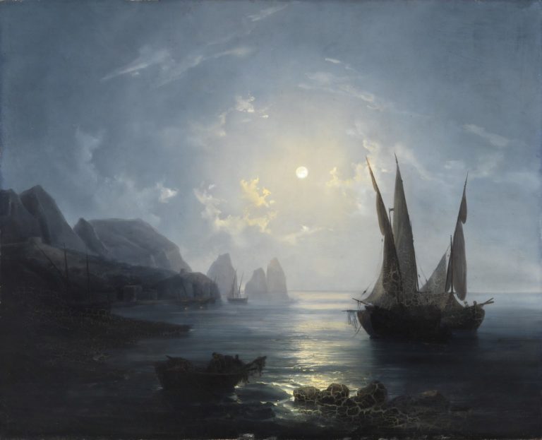 Nocturne à Capri, Salvatore Fergola (1843)