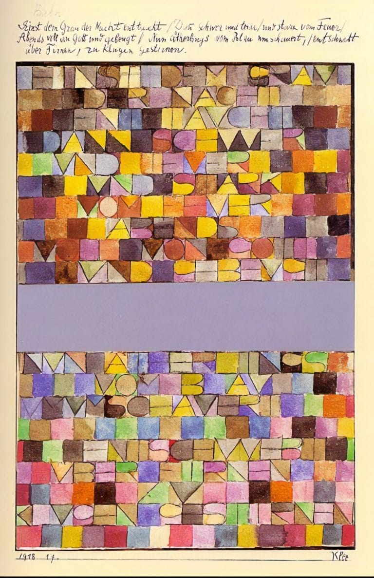 Jadis surgi du gris de la nuit, Paul Klee (1918)