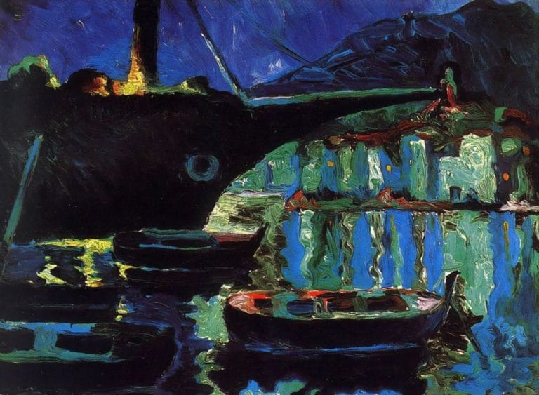 Port de Cadaqués, nuit, Salvador Dalí (1919)