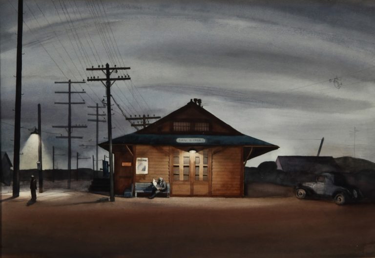 La gare de San Dimas, Millard Sheets (1933)