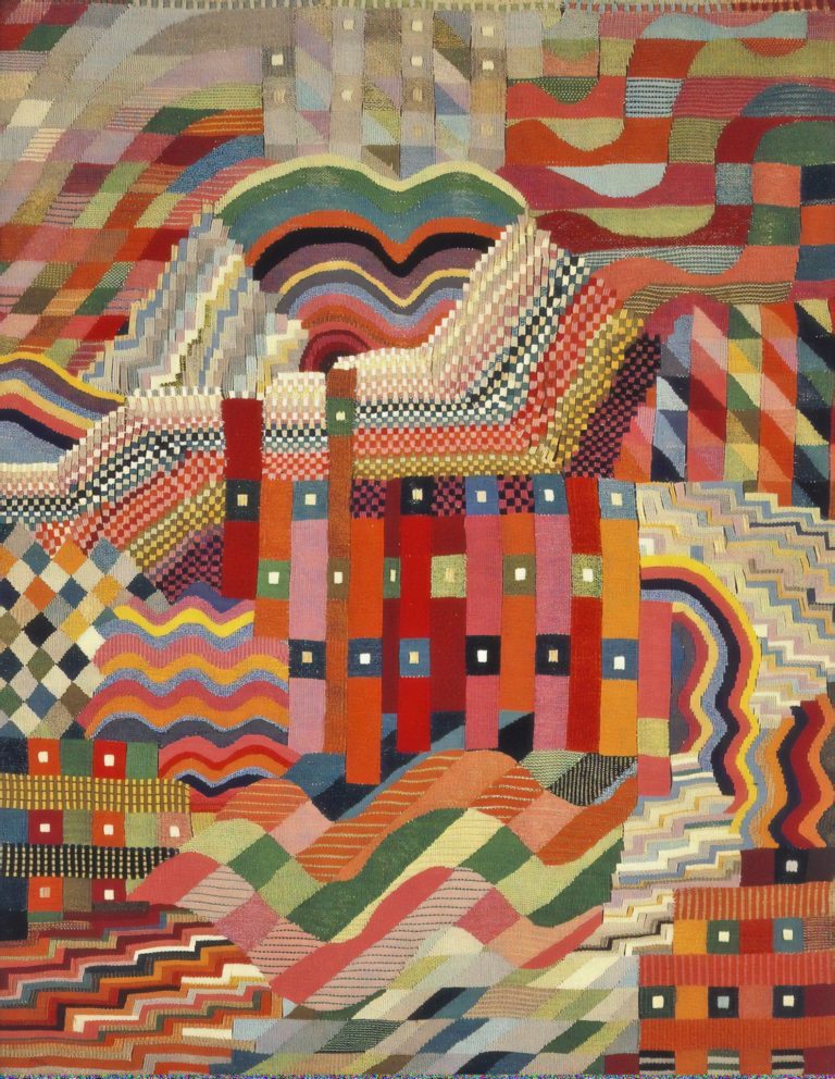 Tapisserie murale rouge-vert, Gunta Stölzl (1927)