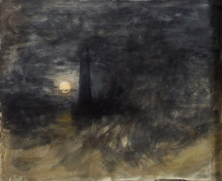Le phare d'Eddystone dans la tempête, sous la pleine lune, William Turner (1813)