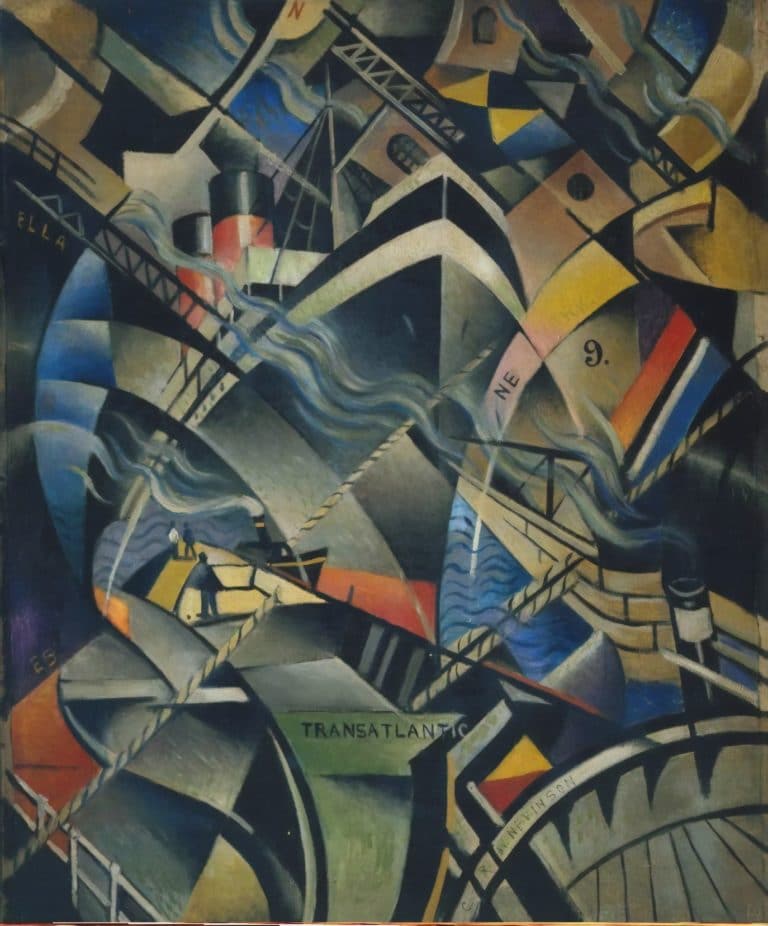 L'arrivée, Christopher Nevinson (1913)