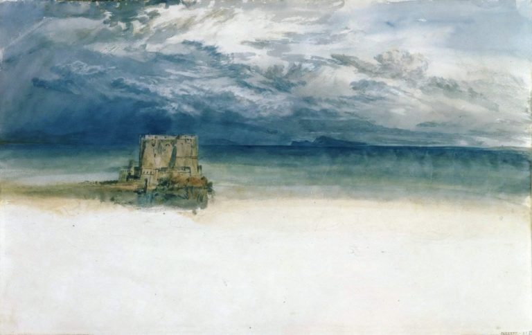 Le Castel dell'Ovo à Naples, avec Capri au loin, William Turner (1819)
