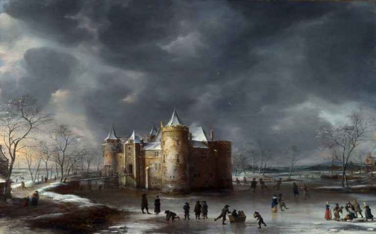 Le château de Muiden en hiver, Jan Abrahamsz Beerstraaten (1658)