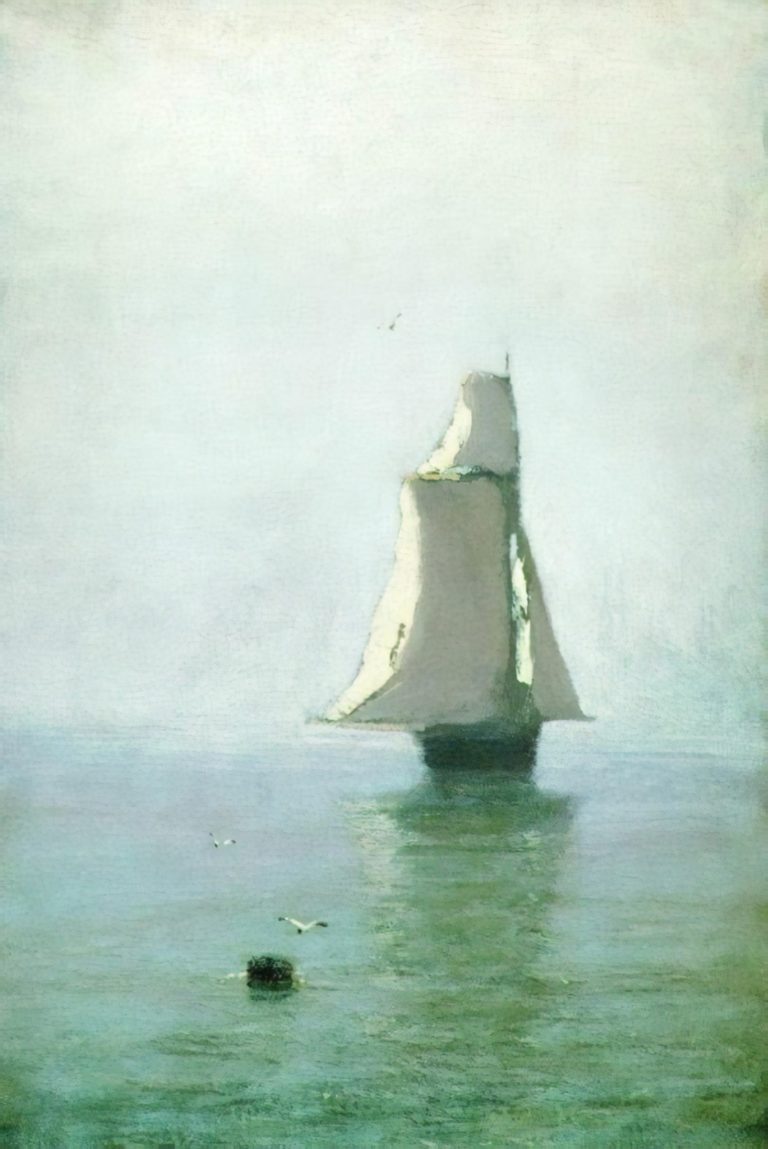 La mer avec un voilier, Arkhip Kouïndji (1879)