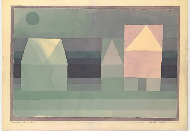 Trois maisons, Paul Klee (1922)