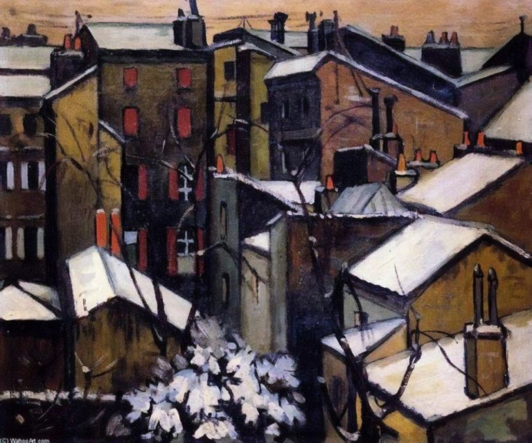Toits de Bordeaux sous la neige, André Lhote (1909)