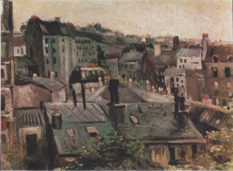 Vue des toits de Paris, Vincent van Gogh (1886)