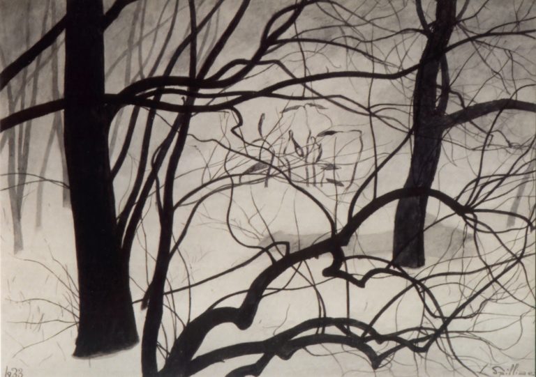 Jeunes pousses parmi les arbres, Léon Spilliaert (1933)