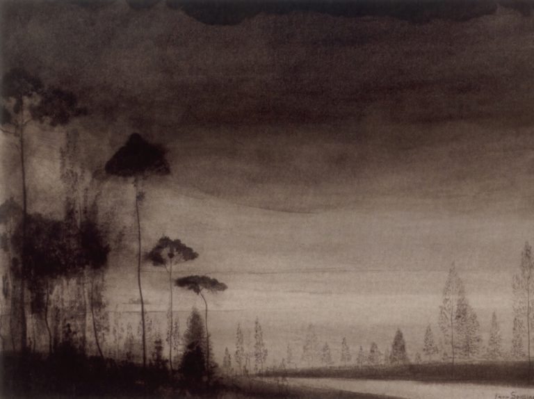 Paysage aux arbres élancés, Léon Spilliaert (1900)