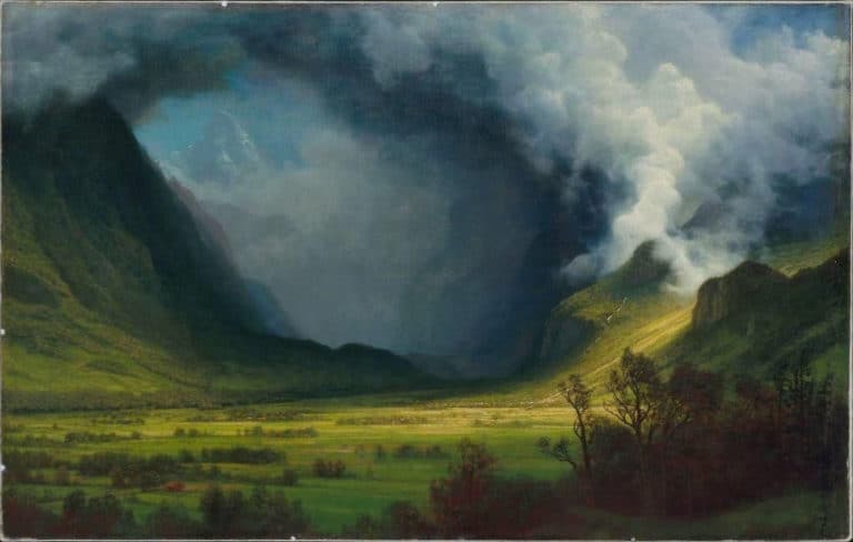 Tempête sur la montagne, Albert Bierstadt (1870)