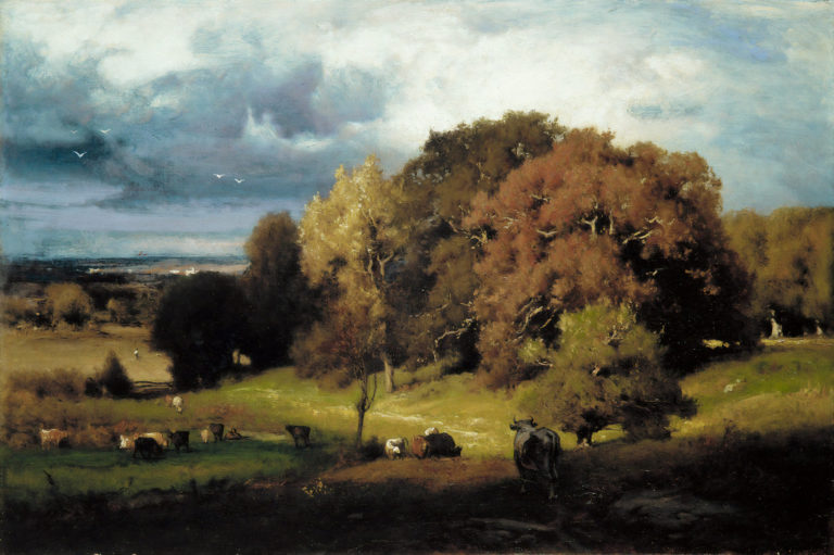 Chênes en automne, George Inness (1887)