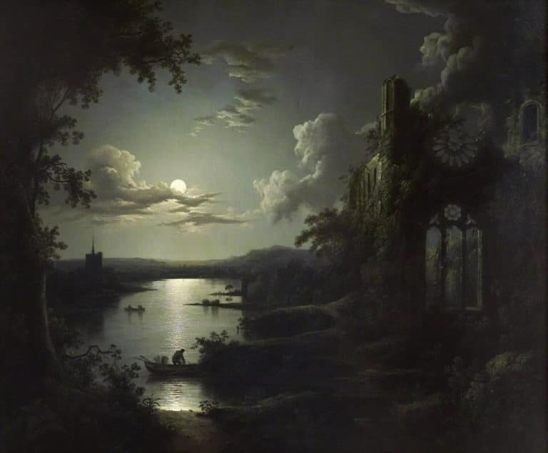 Ruines au clair de lune, Sebastian Pether (1828)