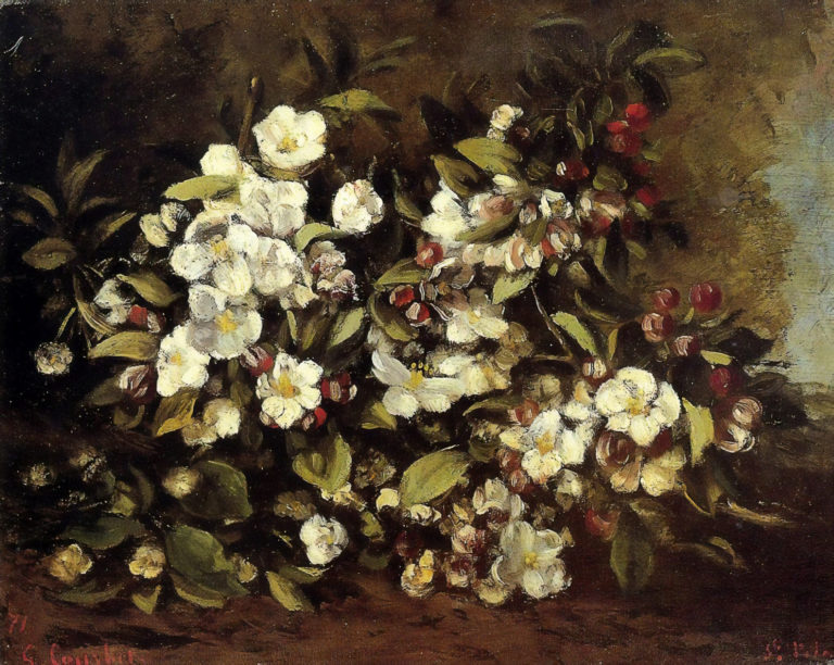 Branche de pommier en fleurs, Gustave Courbet (1871)