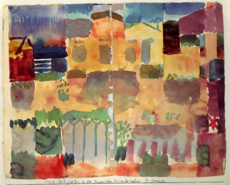 Jardin à Saint-Germain, près de Tunis, Paul Klee (1914)