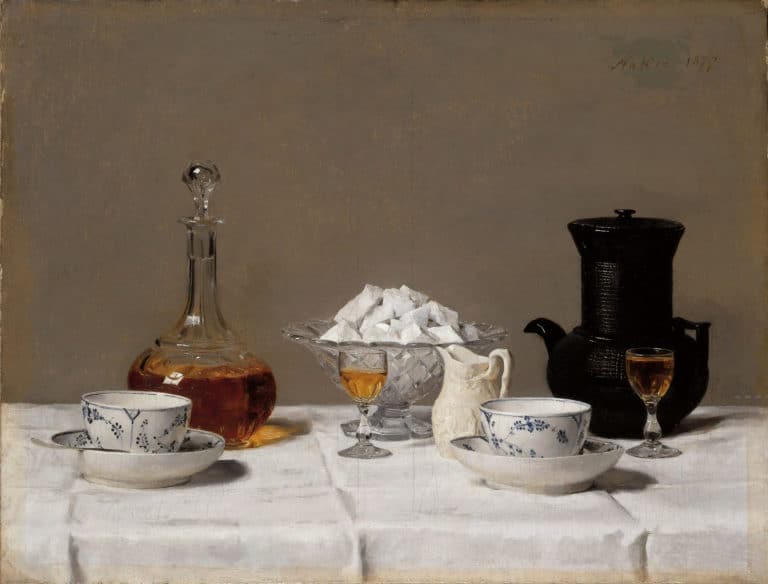 Nature morte au café, Albert Anker (1877)