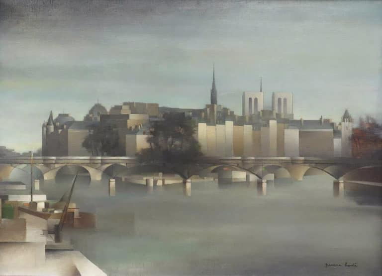 Paris, le pont des Arts et l'île de la Cité, Pierre Hodé (1925)