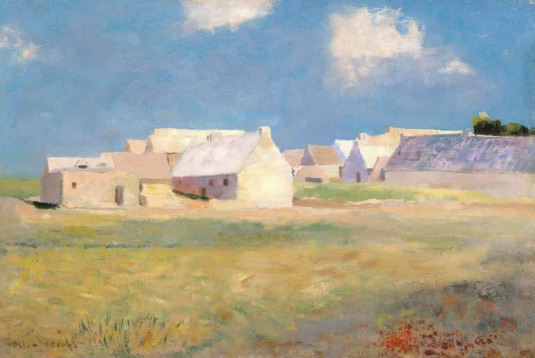 Village breton, Odilon Redon (1890)