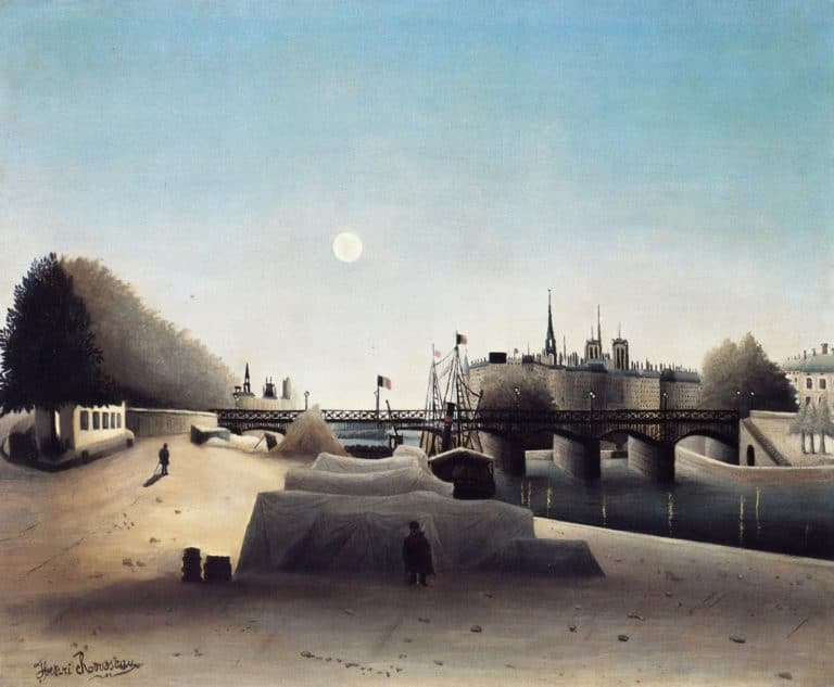 Vue de l'île Saint-Louis, près du port Saint-Nicolas, Henri Rousseau (1888)