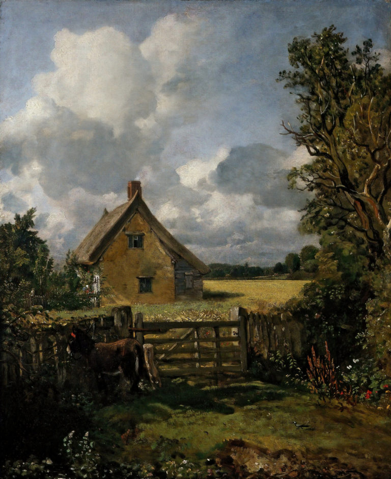 Chaumière dans un champ de blé, John Constable (1817)