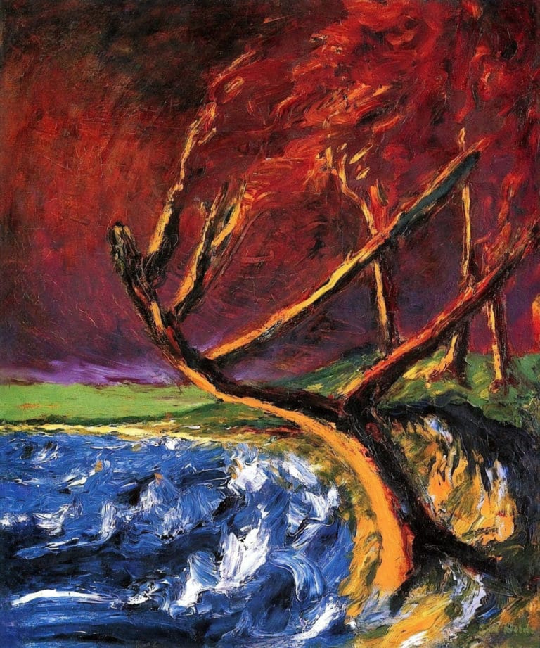 Arbre sur la plage, Emil Nolde