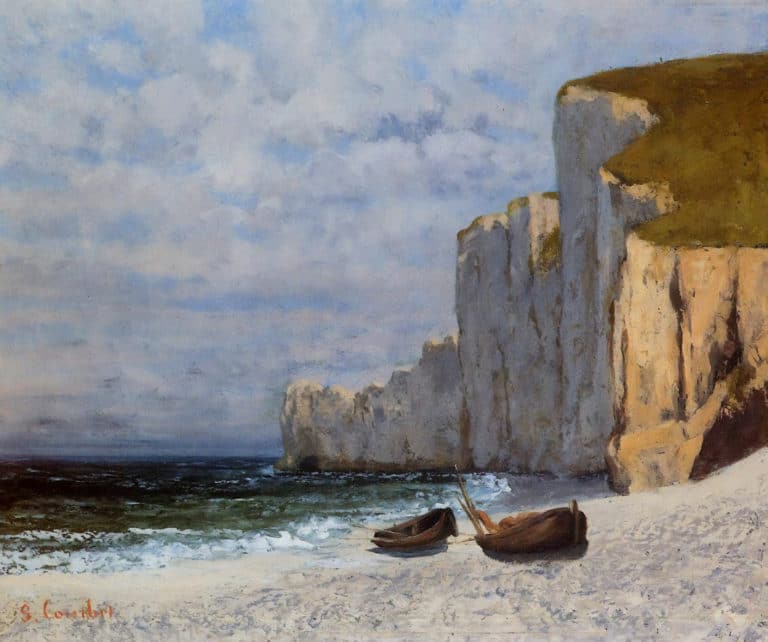 Baie avec falaise, Gustave Courbet