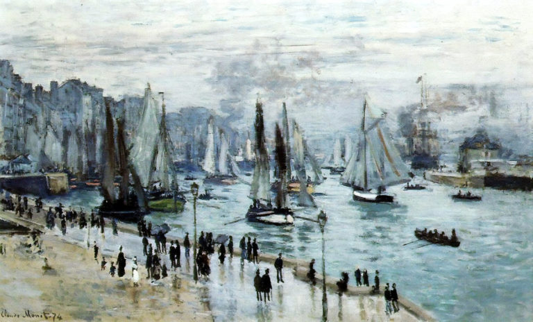 Bateaux de pêche quittant le port du Havre, Claude Monet (1874)