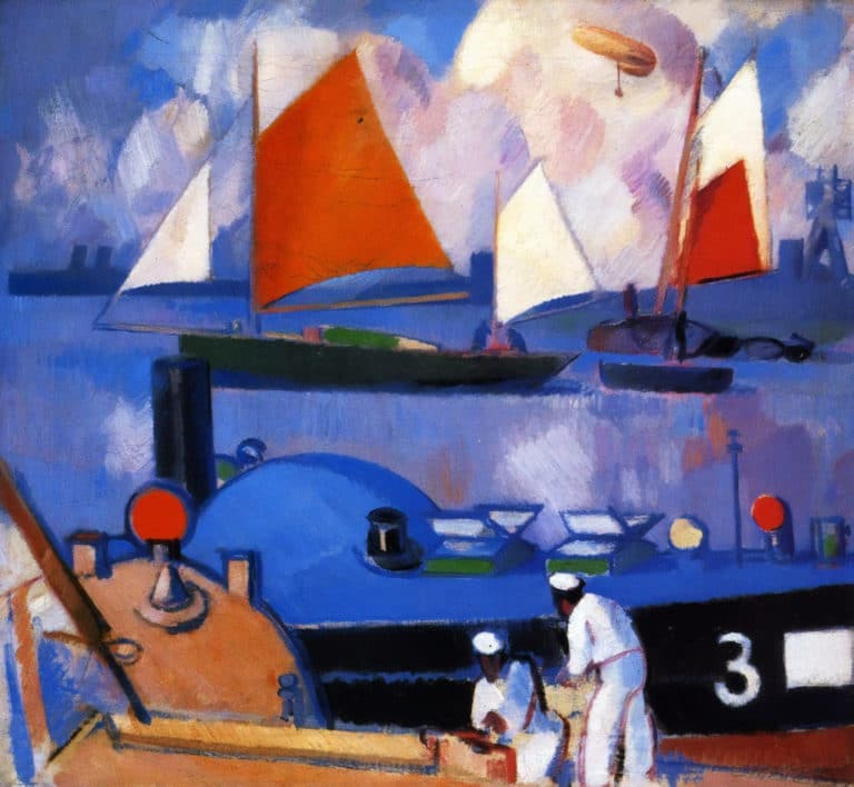 Baigneurs et yachts, John Duncan Fergusson (1931)
