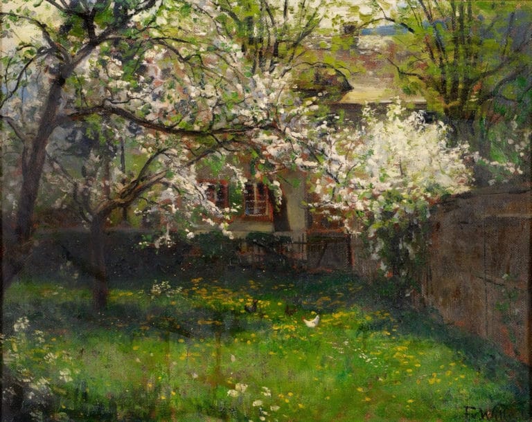 Cerisiers en fleurs, Fritz von Wille