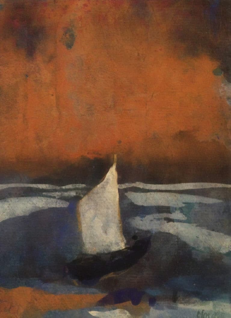 Bateau aux voiles blanches, Emil Nolde
