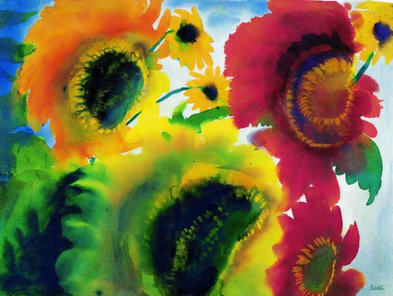 Bouquet de fleurs, Emil Nolde (1913)
