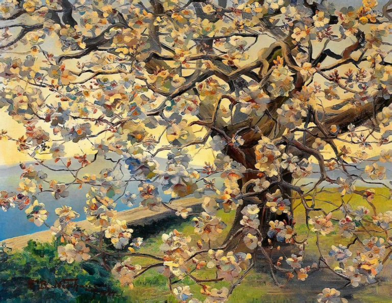 Cerisier en fleurs, Fritz Berthold Neuhaus (1932)
