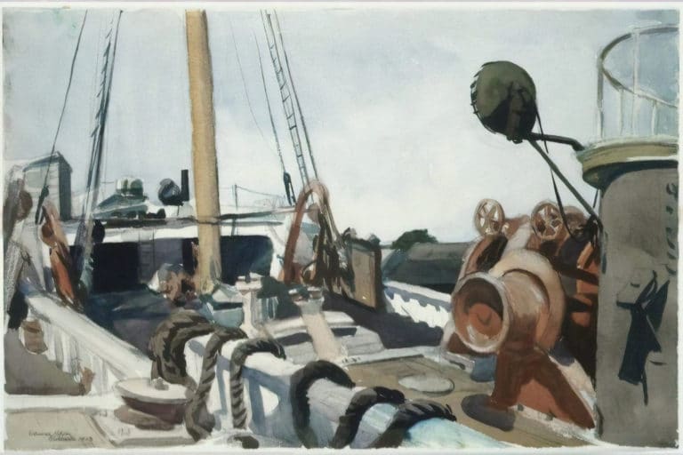 Pont d'un chalutier, Gloucester, Edward Hopper (1927)
