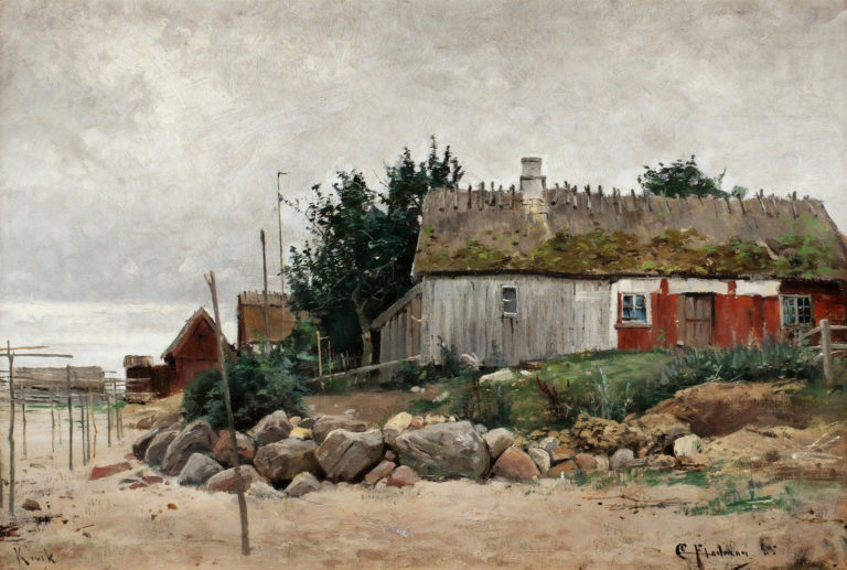 Village de pêcheurs, Kivik, Karl Samuel Flodman (1885)