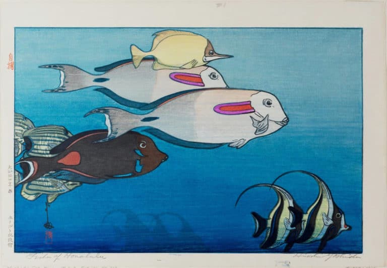 Aquarium d'Honolulu, Hiroshi Yoshida (1925)